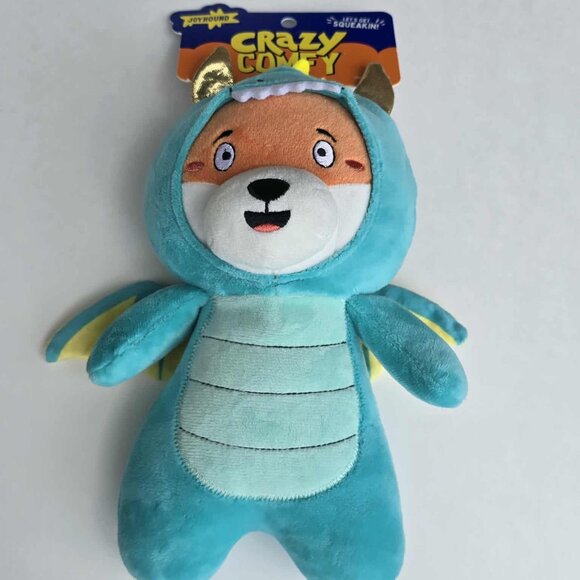 11" Joyhound Crazy Comfy Dragon w/hood, crinkle, squeaker, dog toy NWT - Picture 1 of 4
